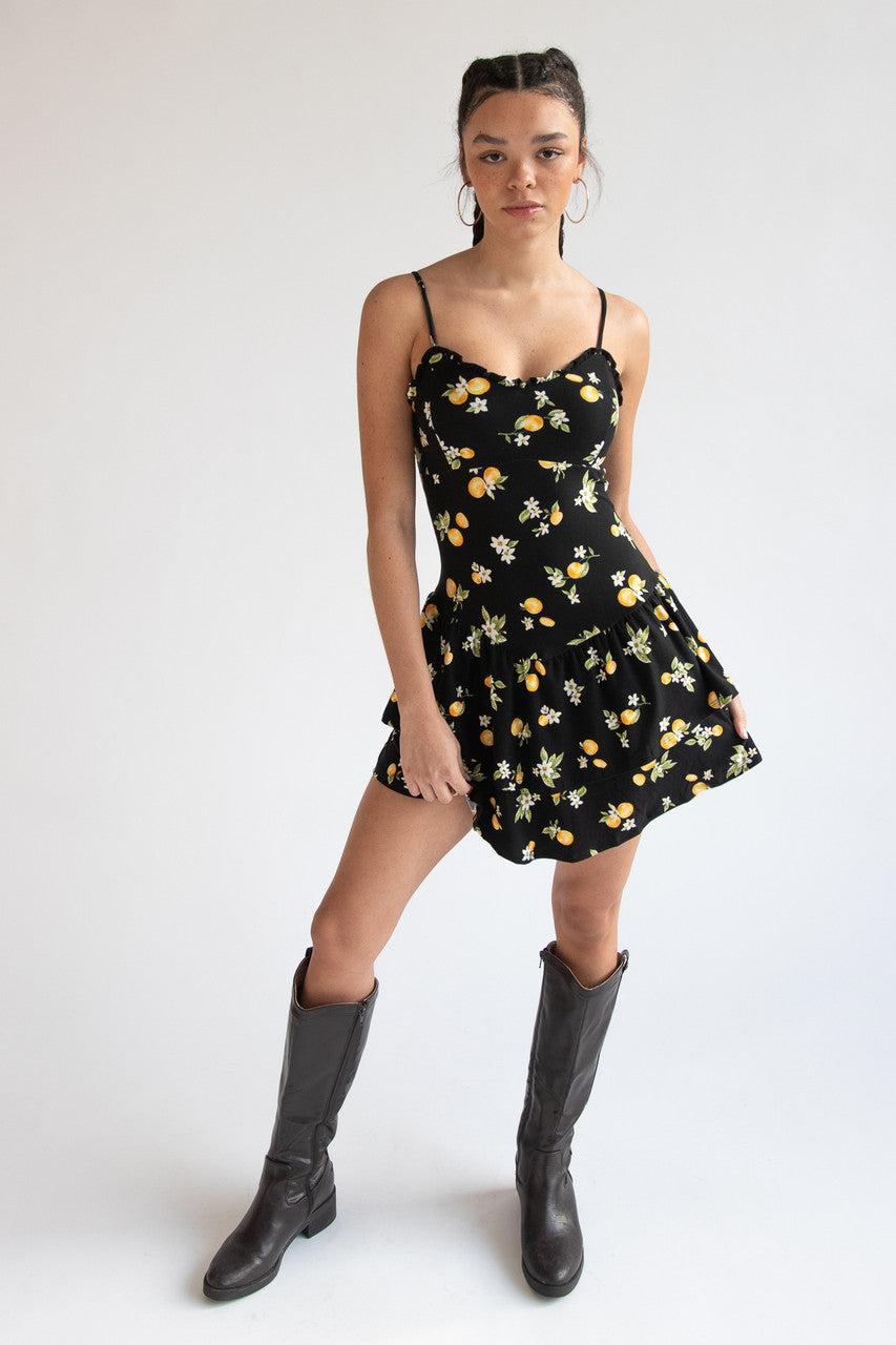 Drop Waist Patterned Mini Dress Product Image