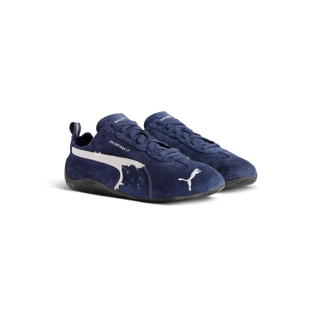 Speedcat Suede Balenciaga in Navy/white/black Product Image