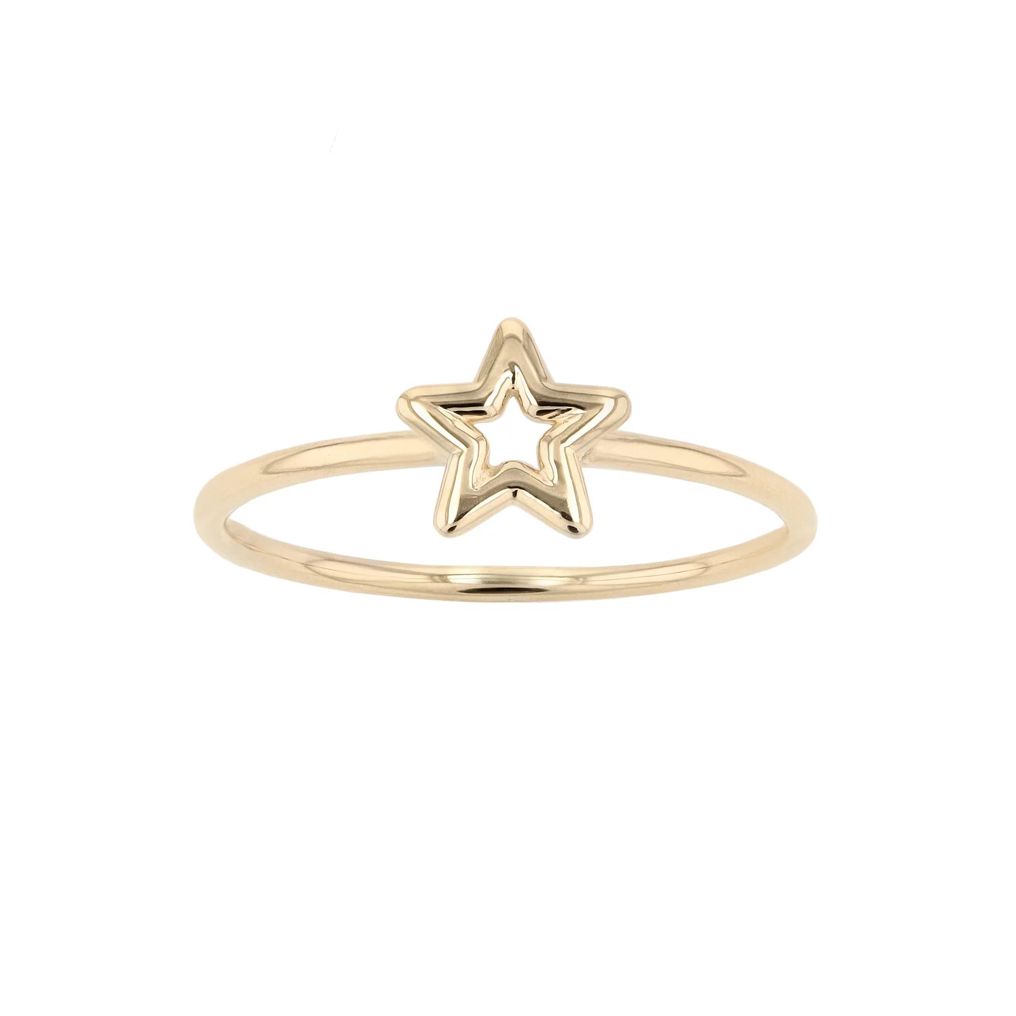 Au Naturale 14k Yellow Gold Star Ring, Womens 14k Gold Product Image
