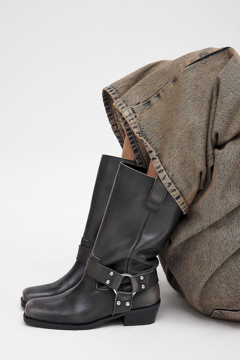 Leather Moto Boots Product Image