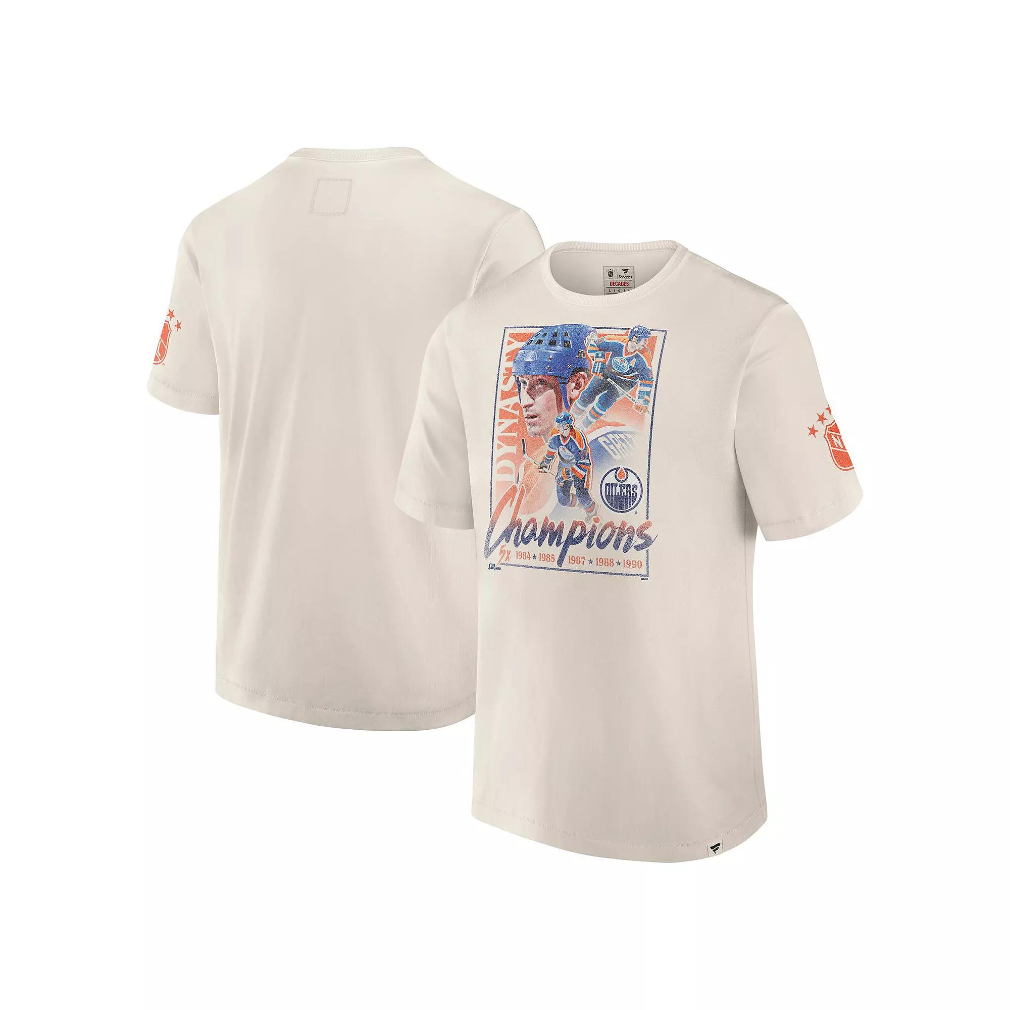 Men's Fanatics White Edmonton Oilers Decades Collection Timeless T-Shirt, Size: Small, Oil White Product Image