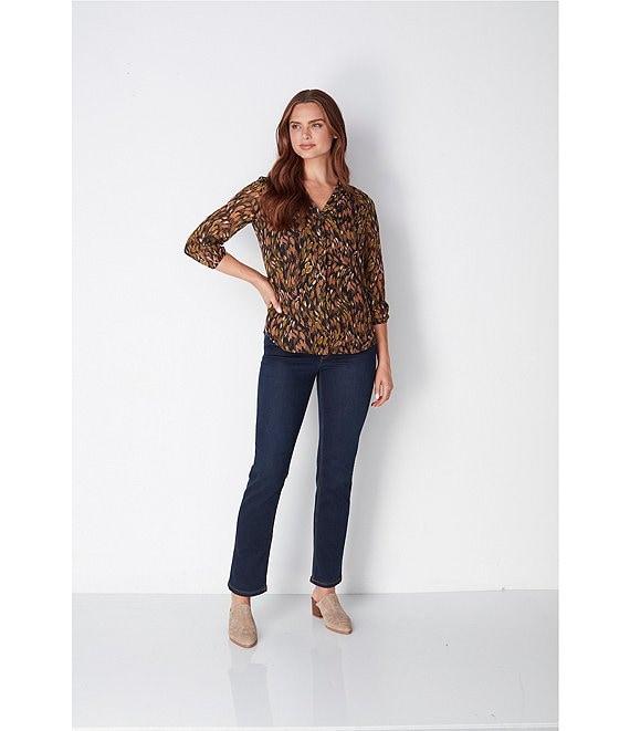 Jones New York Stretch Denim Lexington Straight-Leg Jeans Product Image