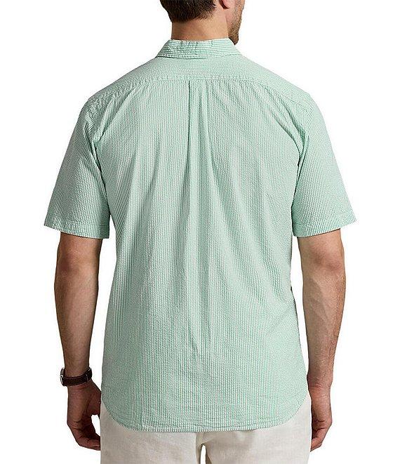 Polo Ralph Lauren Big & Tall Stripe Seersucker Short Sleeve Woven Shirt Product Image