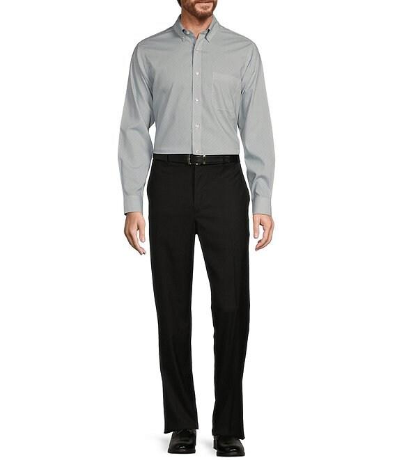 Gold Label Roundtree & Yorke Slim Fit Non-Iron Long Sleeve Square Geometric Print Sport Shirt Product Image