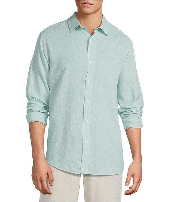 Caribbean Solid Long Sleeve Woven Shirt Product Image