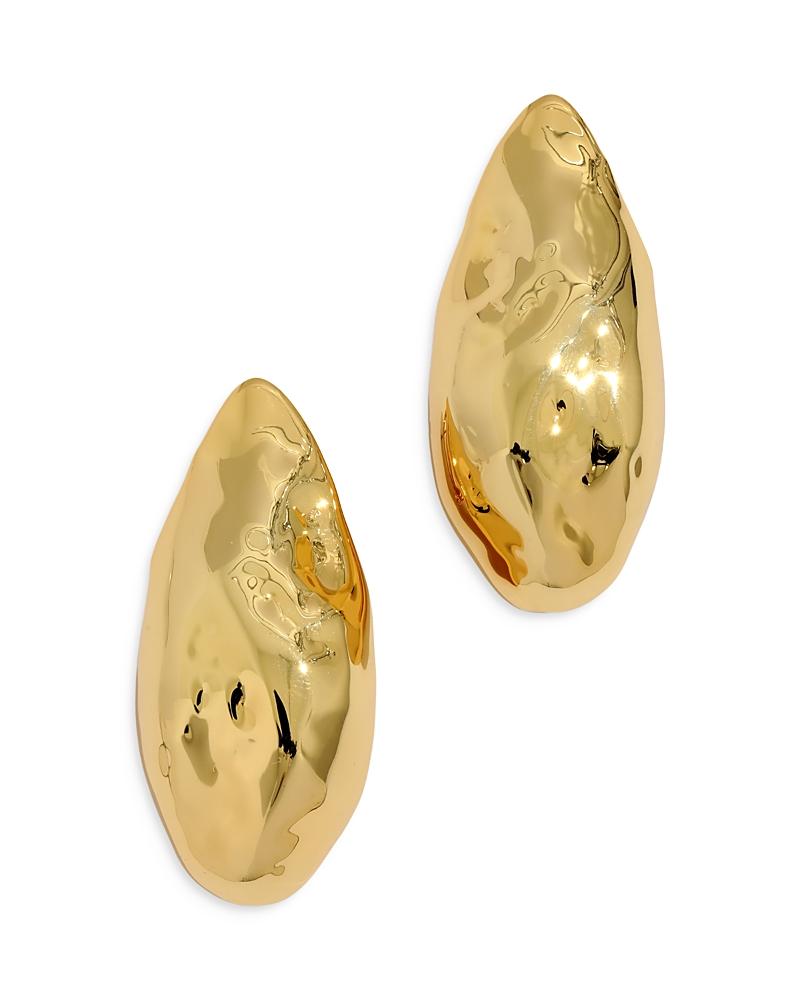 Womens Molten Gold Puffy 14KPlated Teardrop Earrings Product Image