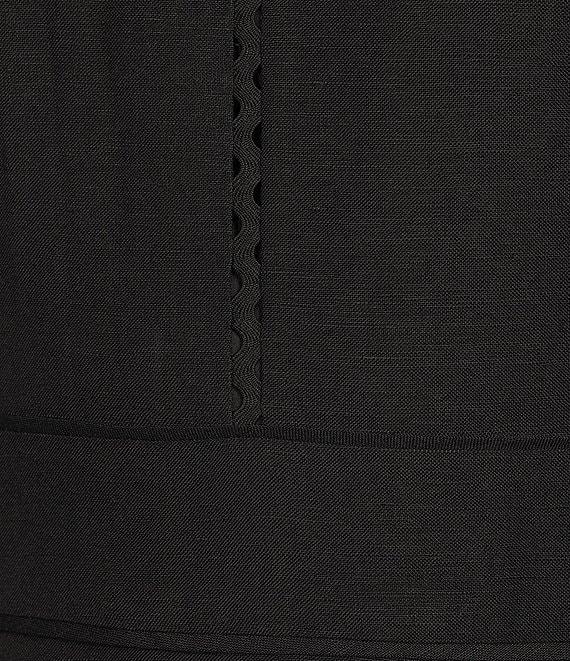 KARL LAGERFELD PARIS Round Neck Sleeveless A-Line Midi Dress Product Image