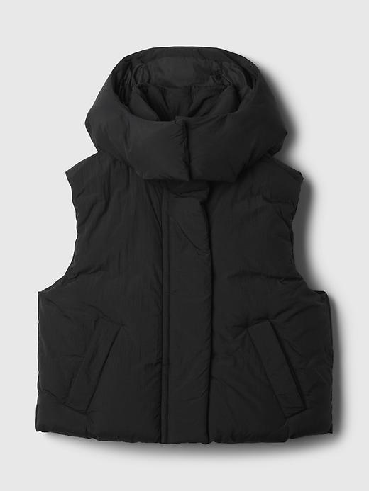 Duvet Wrap Crop Puffer Vest Product Image