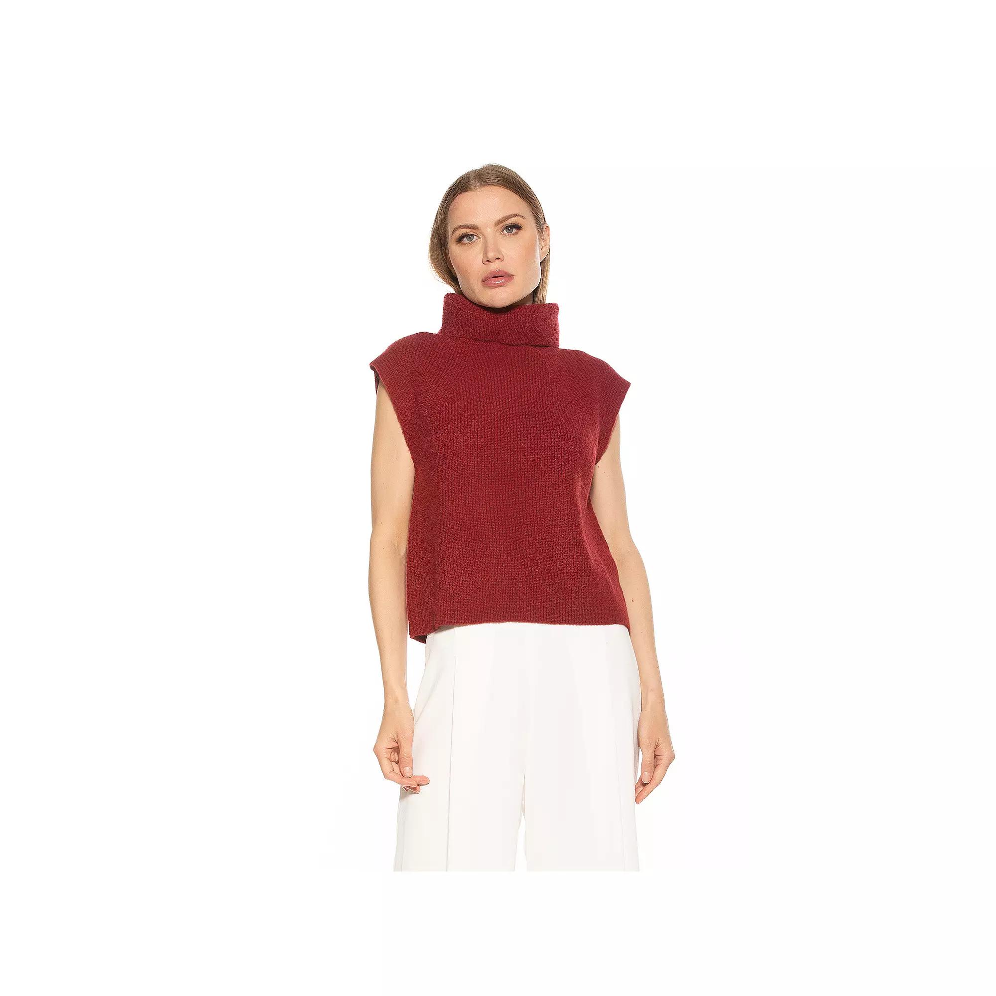 Women's ALEXIA ADMOR Jaylani Ribbed Knit Turtleneck Sweater Vest,  Product Image