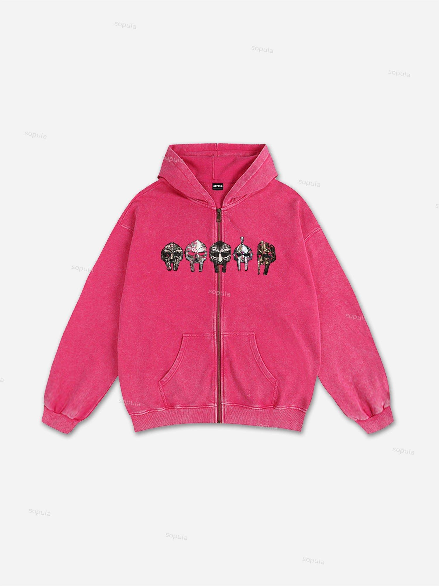 Sopula Virgin Mary Praying Faith Graphic Washed Hoodies Product Image