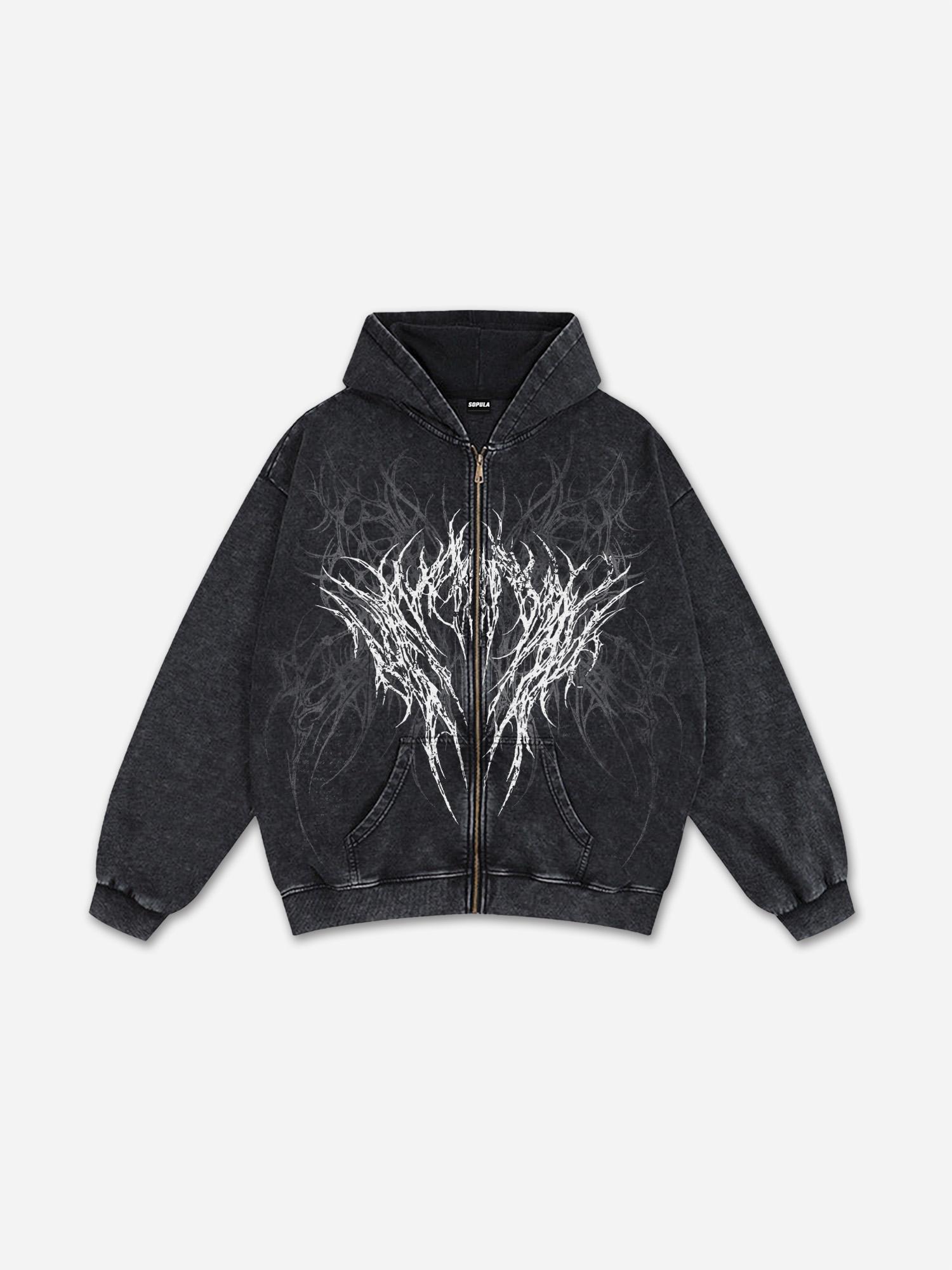 Sopula Richer Than My Opps Graphics Cropped Hoodie Product Image