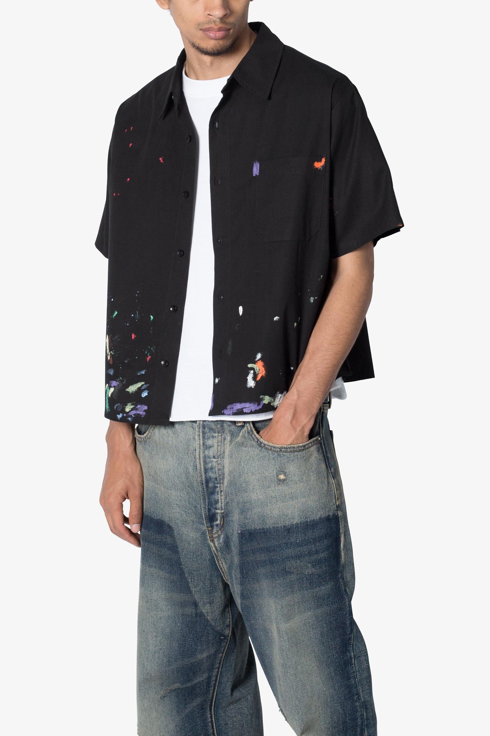 Poplin Painter S/S Shirt - Black Product Image