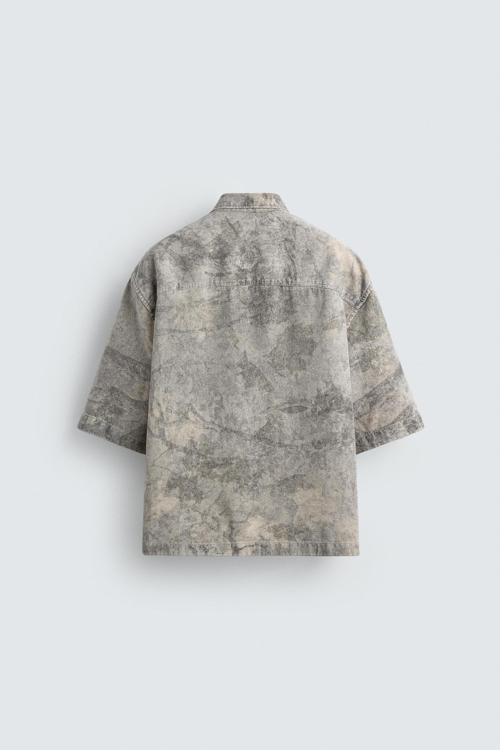 RELAXED FIT ABSTRACT PRINT SHIRT Product Image