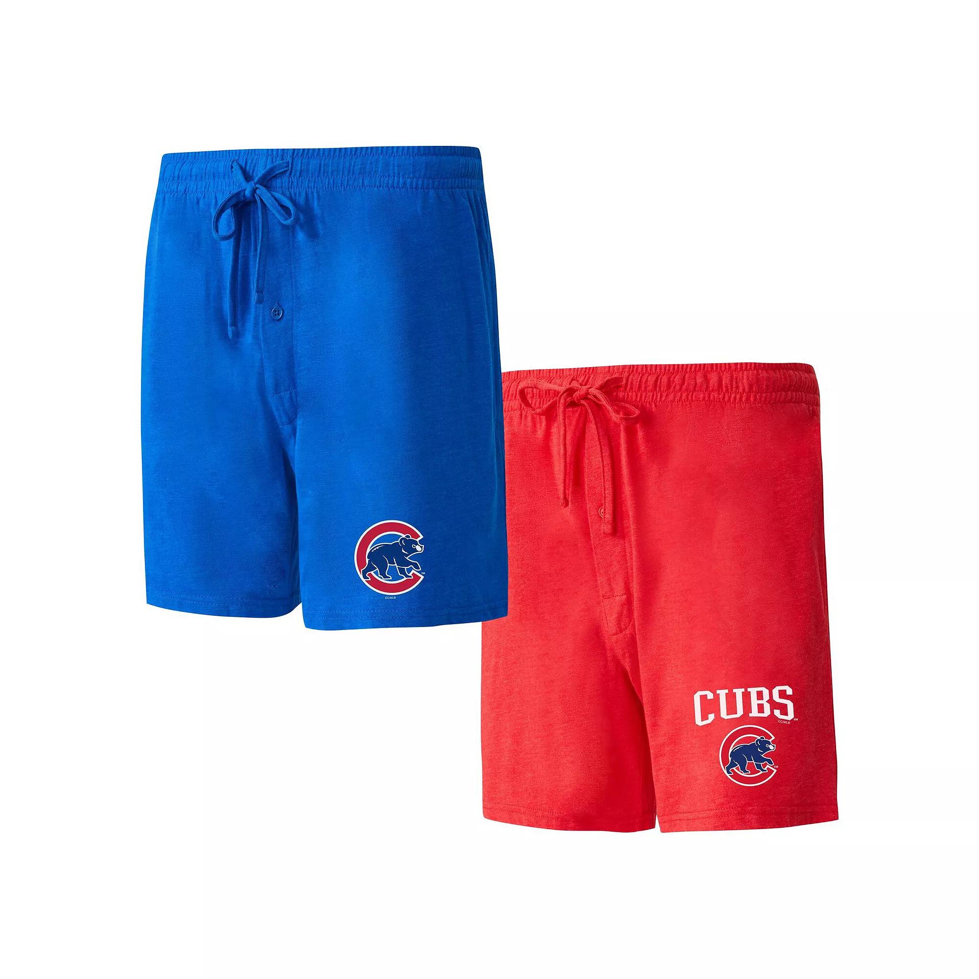 Men's Concepts Sport Royal/Red Chicago Cubs Two-Pack Meter Sleep Shorts, Size: Medium, Blue Product Image