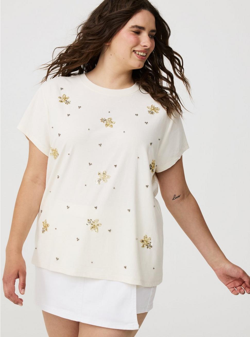 Embellished Crew Tee Product Image