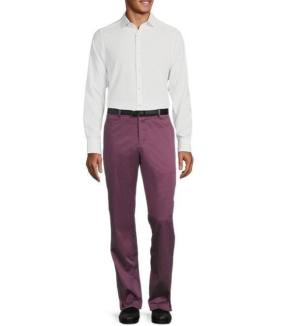 Murano Alex Slim Fit Sateen Suit Separates Plum Dress Pants Product Image