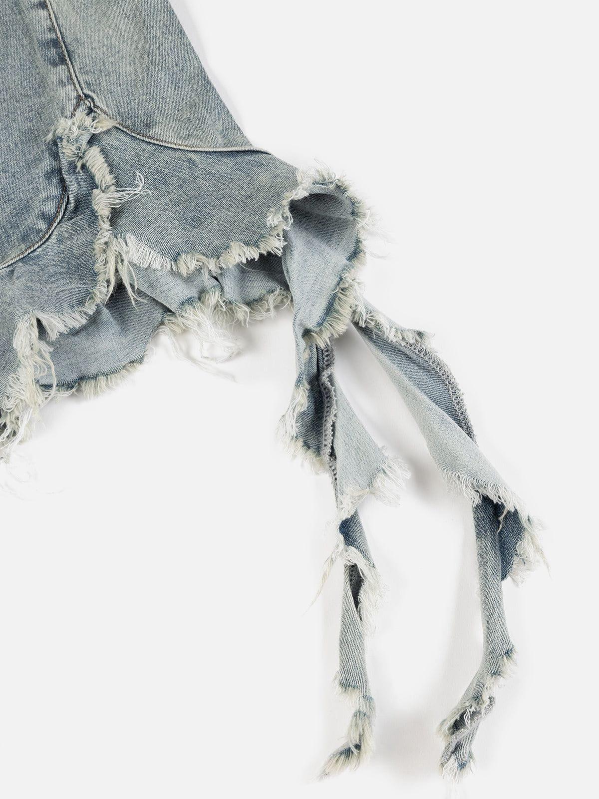 Aelfric Eden Fringe Hem Denim Bandeau Top Female Product Image