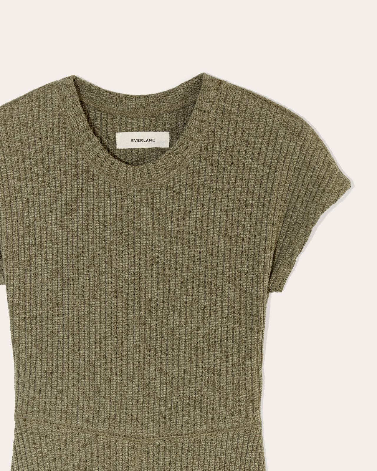 Womens Rib-Knit Cap-Sleeve Midi Dress by Everlane Product Image