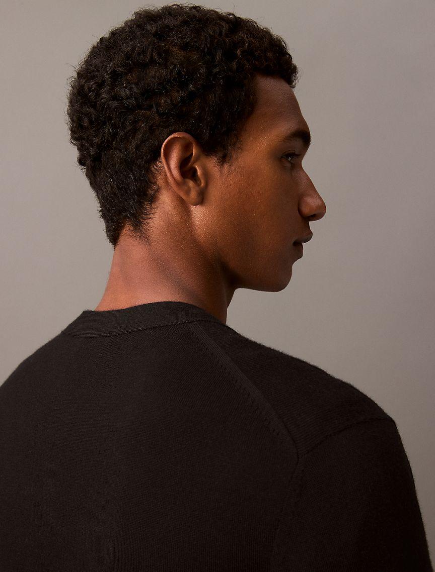 Extra Fine Merino Wool Blend Cardigan Sweater Product Image