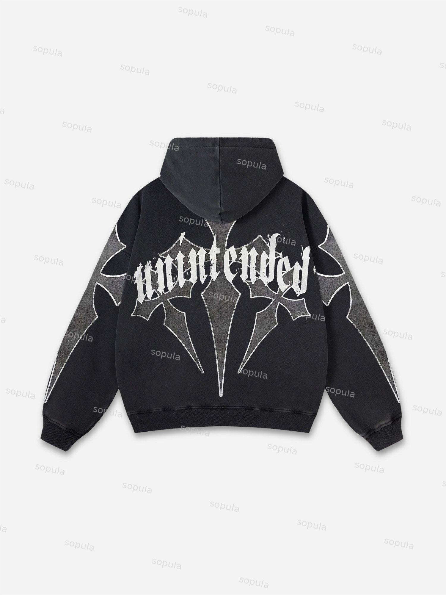 Sopula God's Eye Of Insight Vintage Graphic Washed Hoodie Product Image