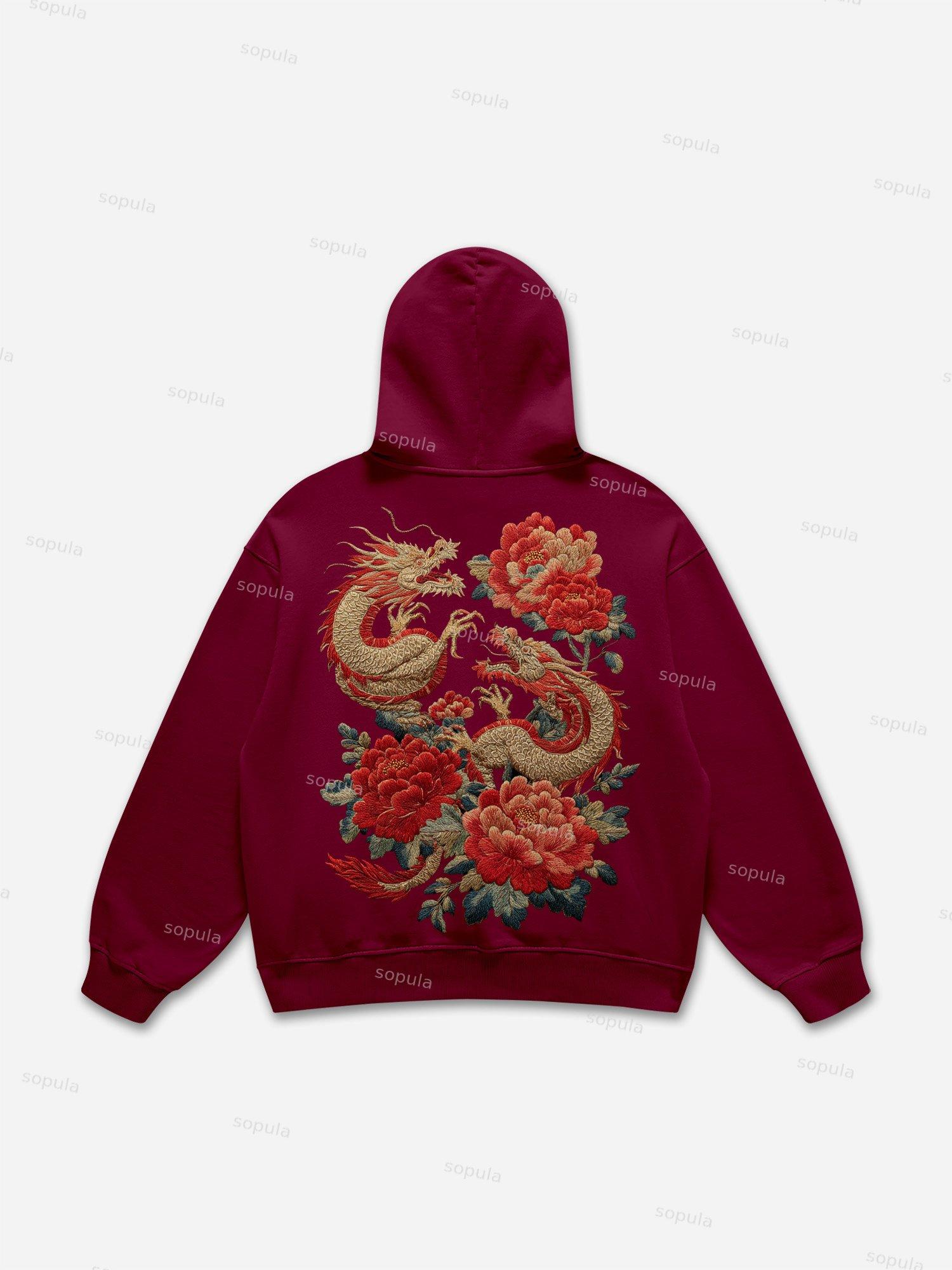 Everything Comes In Waves Graphic Oversized Hoodie Product Image