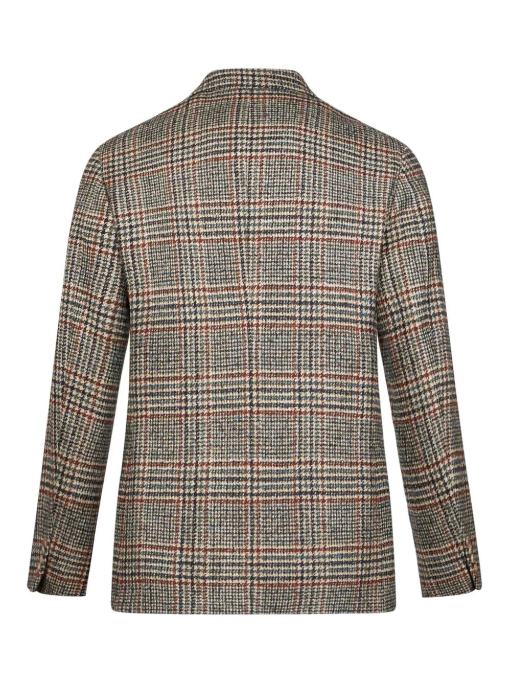 single-breasted tartan check blazer Product Image