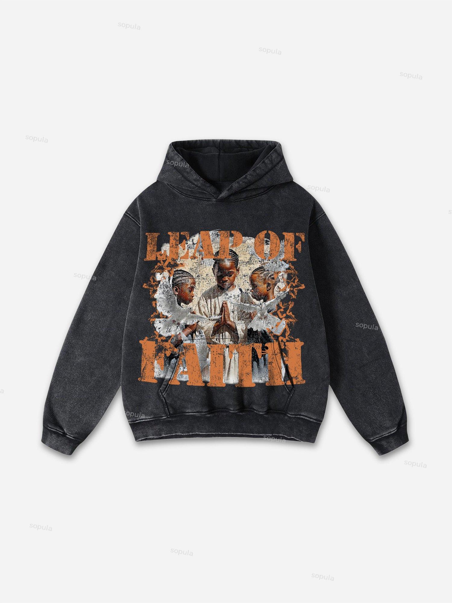 Sopula God's Eye Of Insight Vintage Graphic Washed Hoodie Product Image