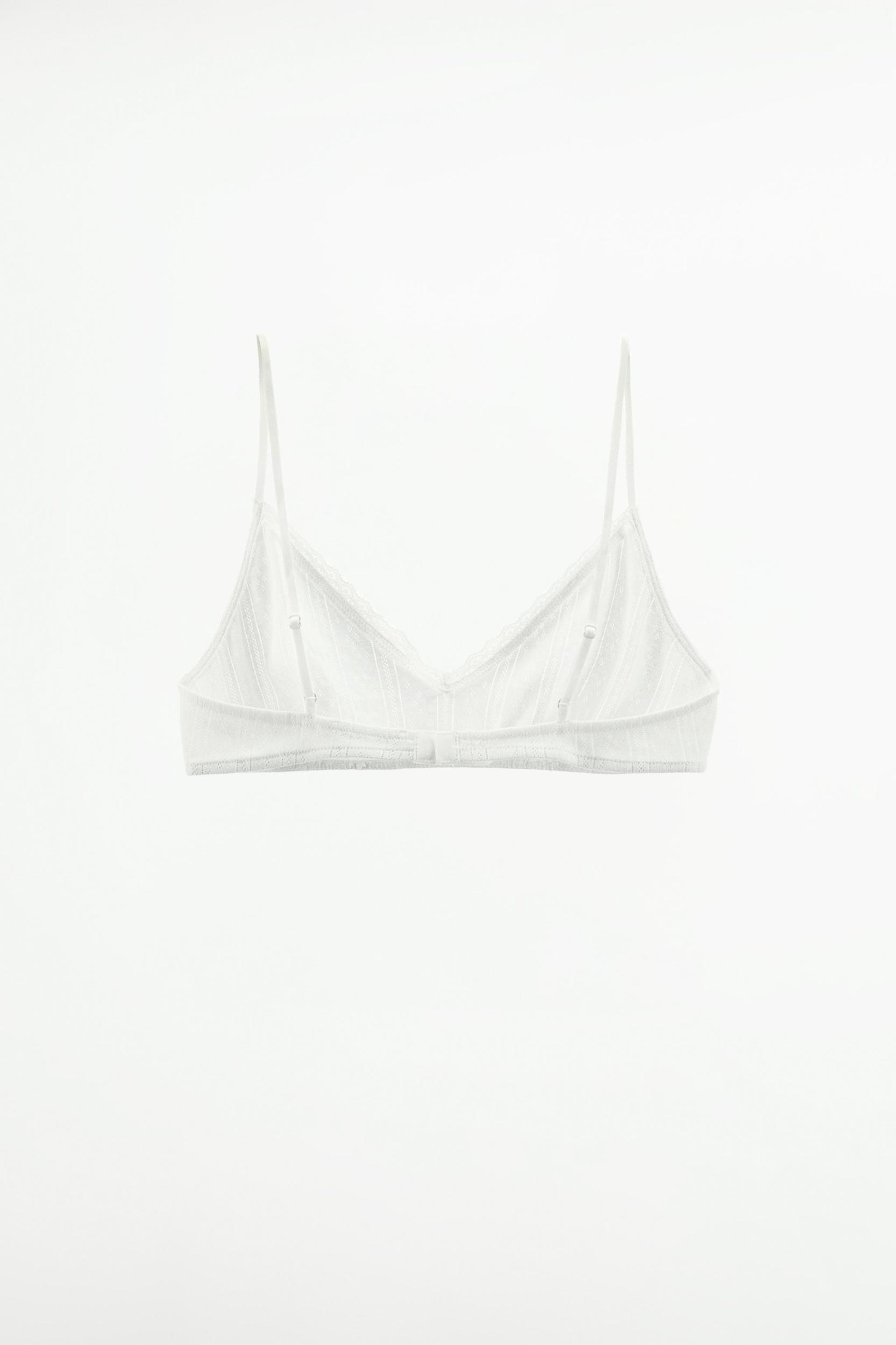 LACE TRIM POINTELLE BRA Product Image