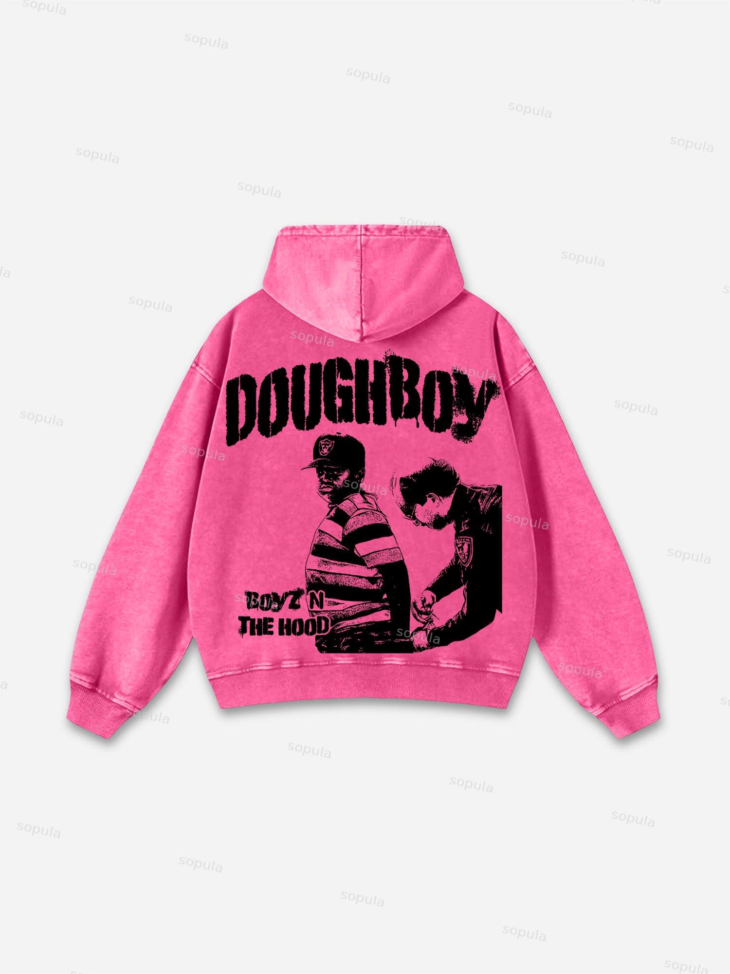 Boyz N The Hood Vintage Aged Graphic Acid Wash Hoodie Product Image