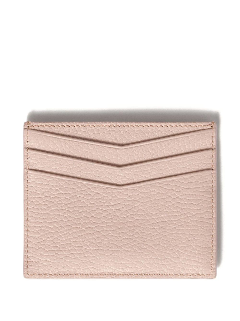 leather logo-plaque card holder Product Image