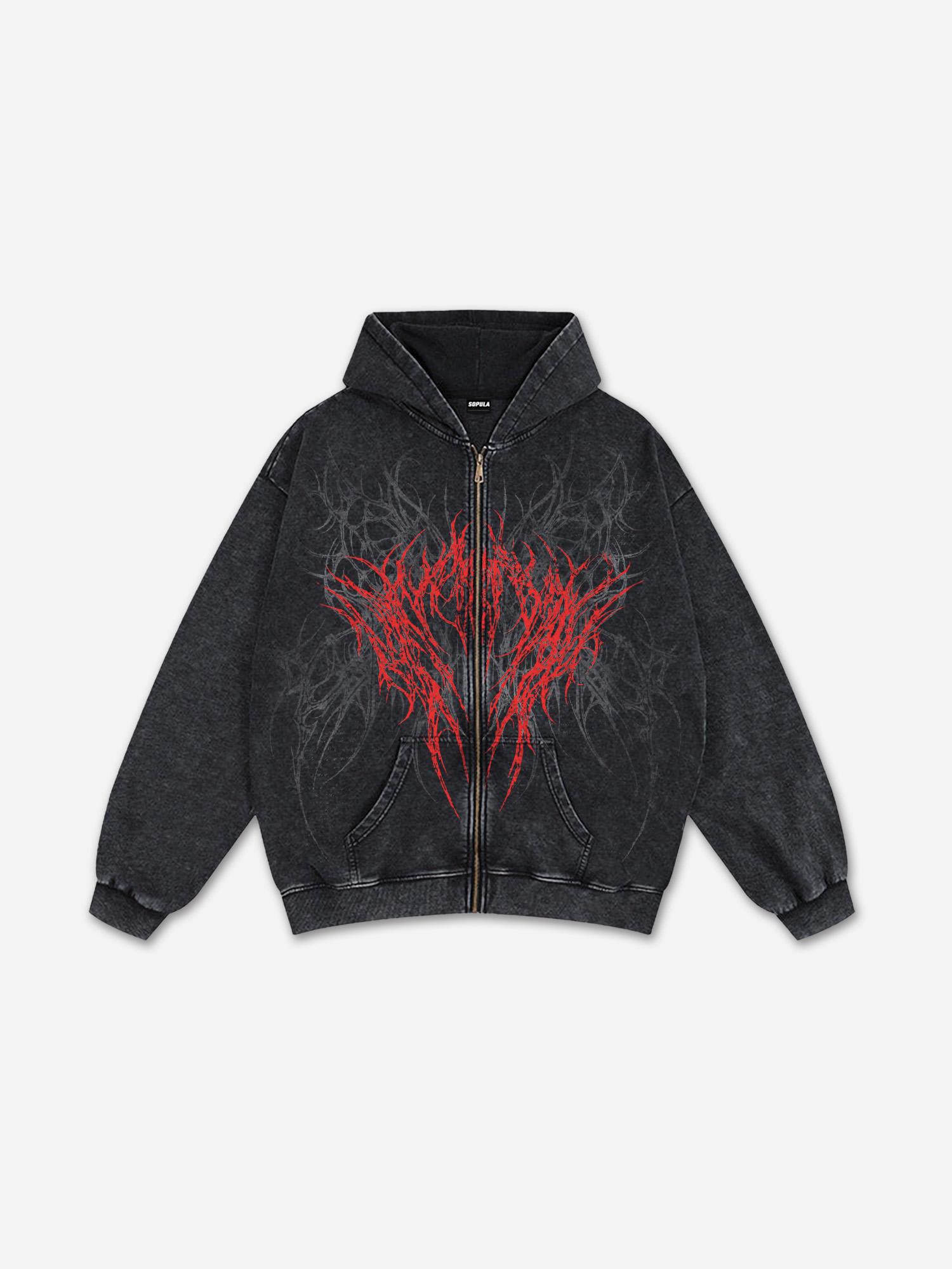 Sopula Richer Than My Opps Graphics Cropped Hoodie Product Image