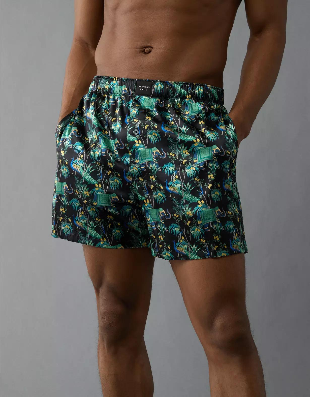 AEO Men's Solid Satin Pocket Boxer Short Product Image