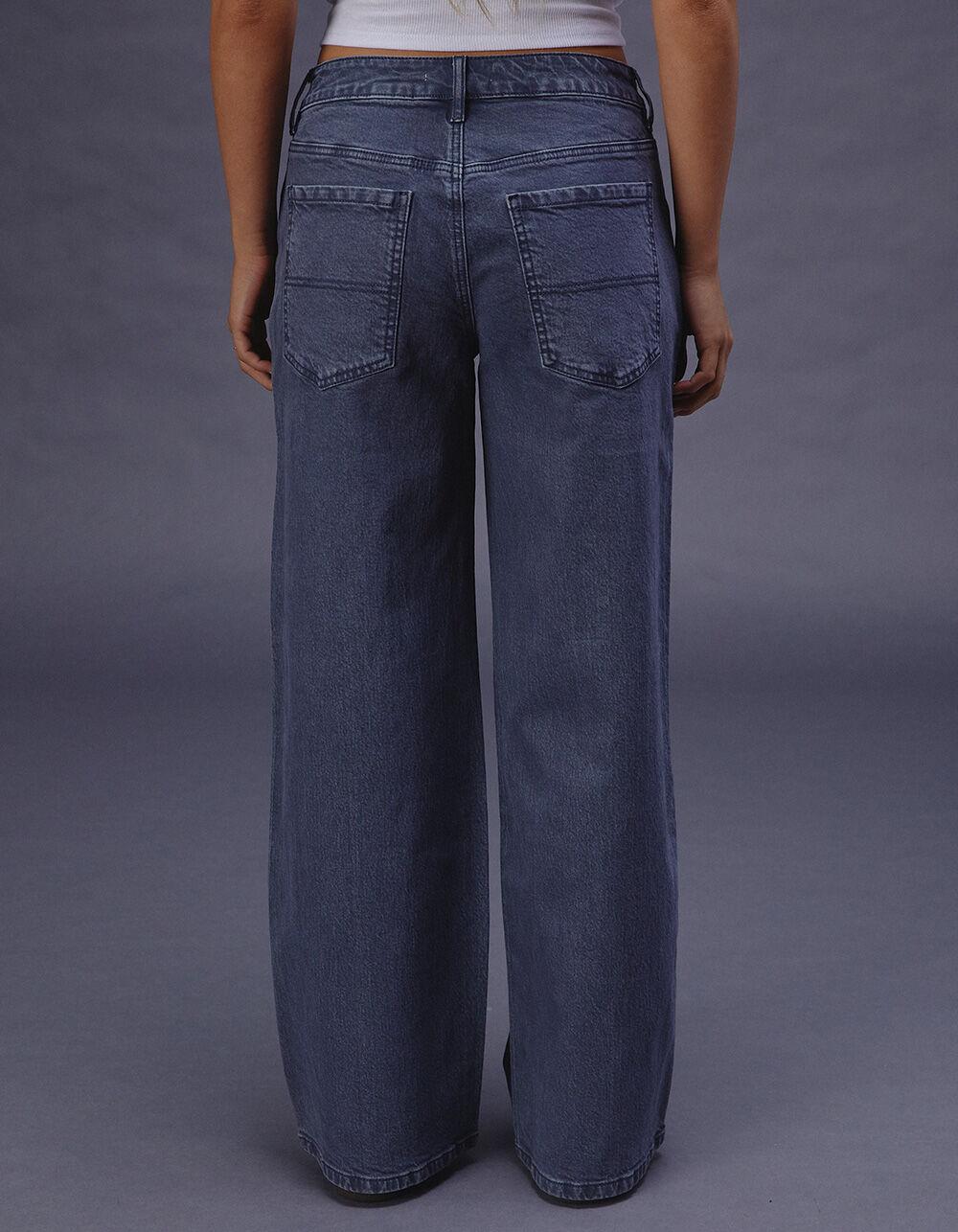 RSQ Womens Mid Rise Seam Loose Fit Pants - DK KHAKI Product Image