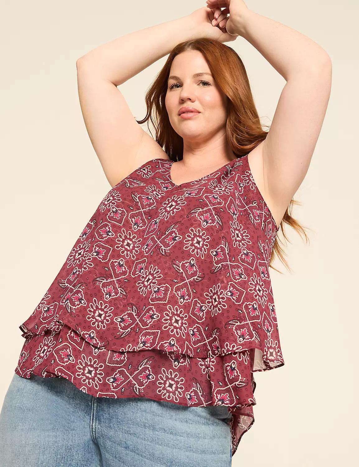 Swing Double-Layer Chiffon Tank Product Image