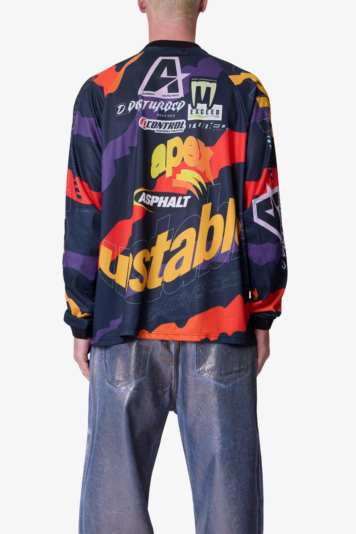 Unstable Moto Shirt - Orange Multi Product Image