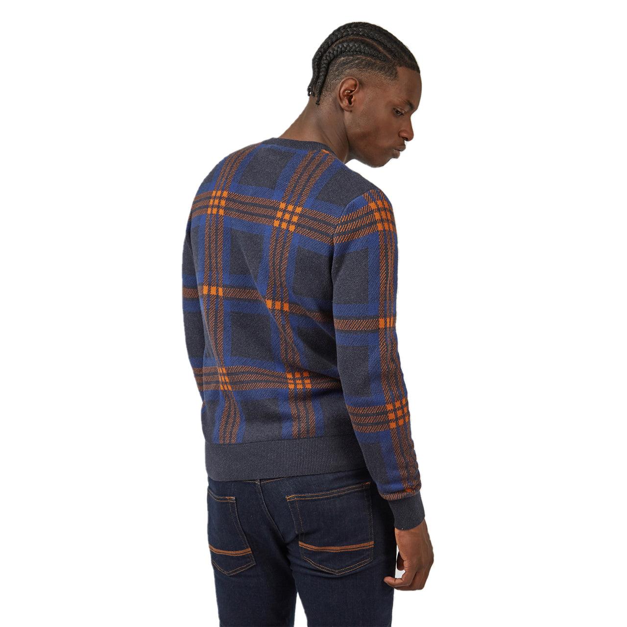 Jacquard Check Crew Neck Sweater Product Image