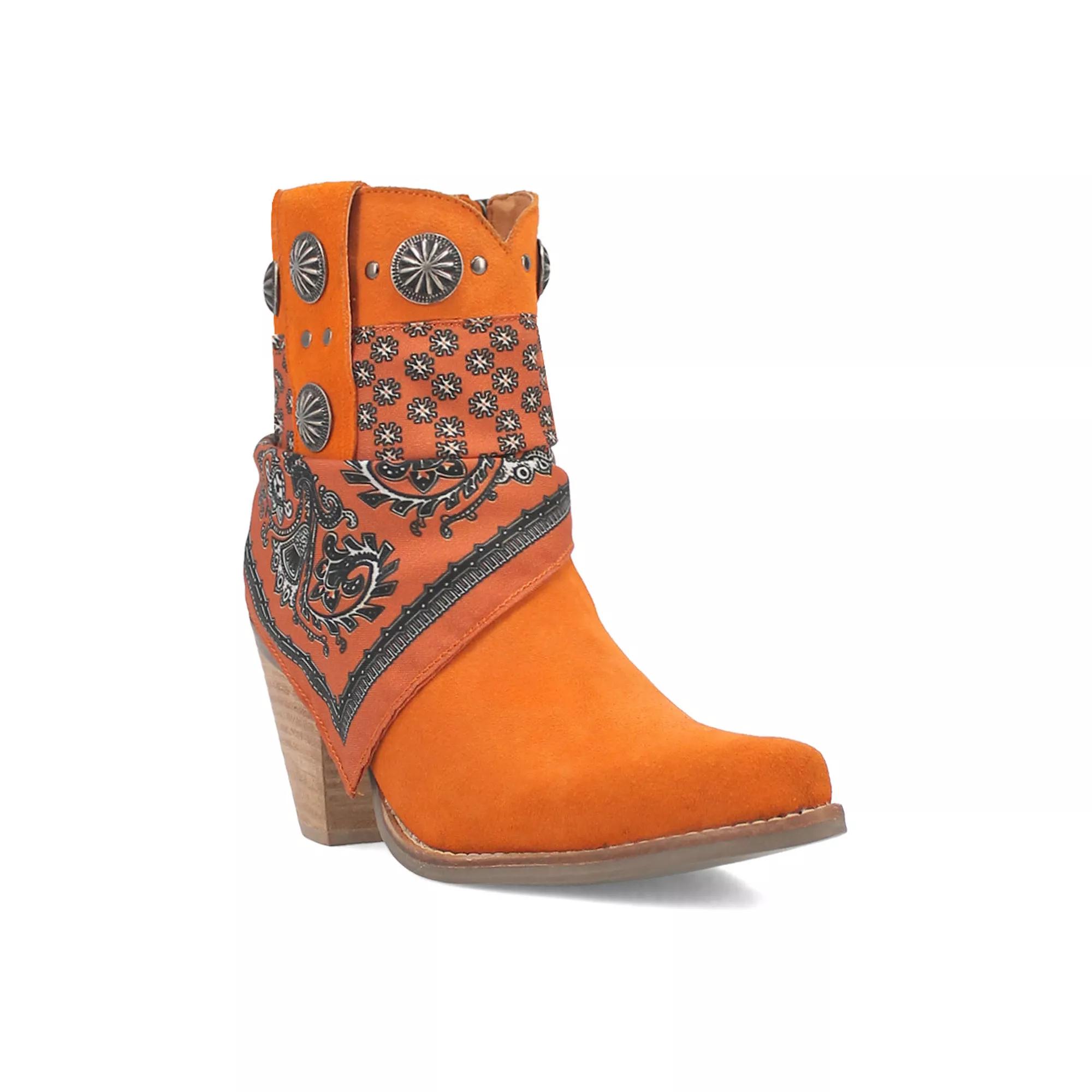 Women's Dingo Bandida Leather Western Ankle Boots,  Product Image