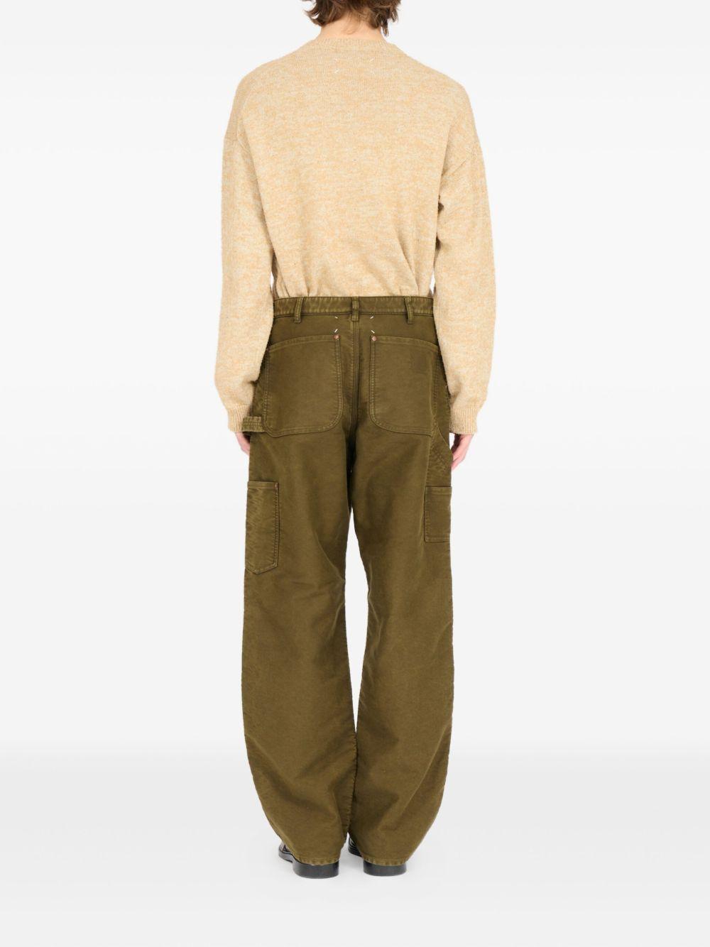 patch cotton trousers Product Image