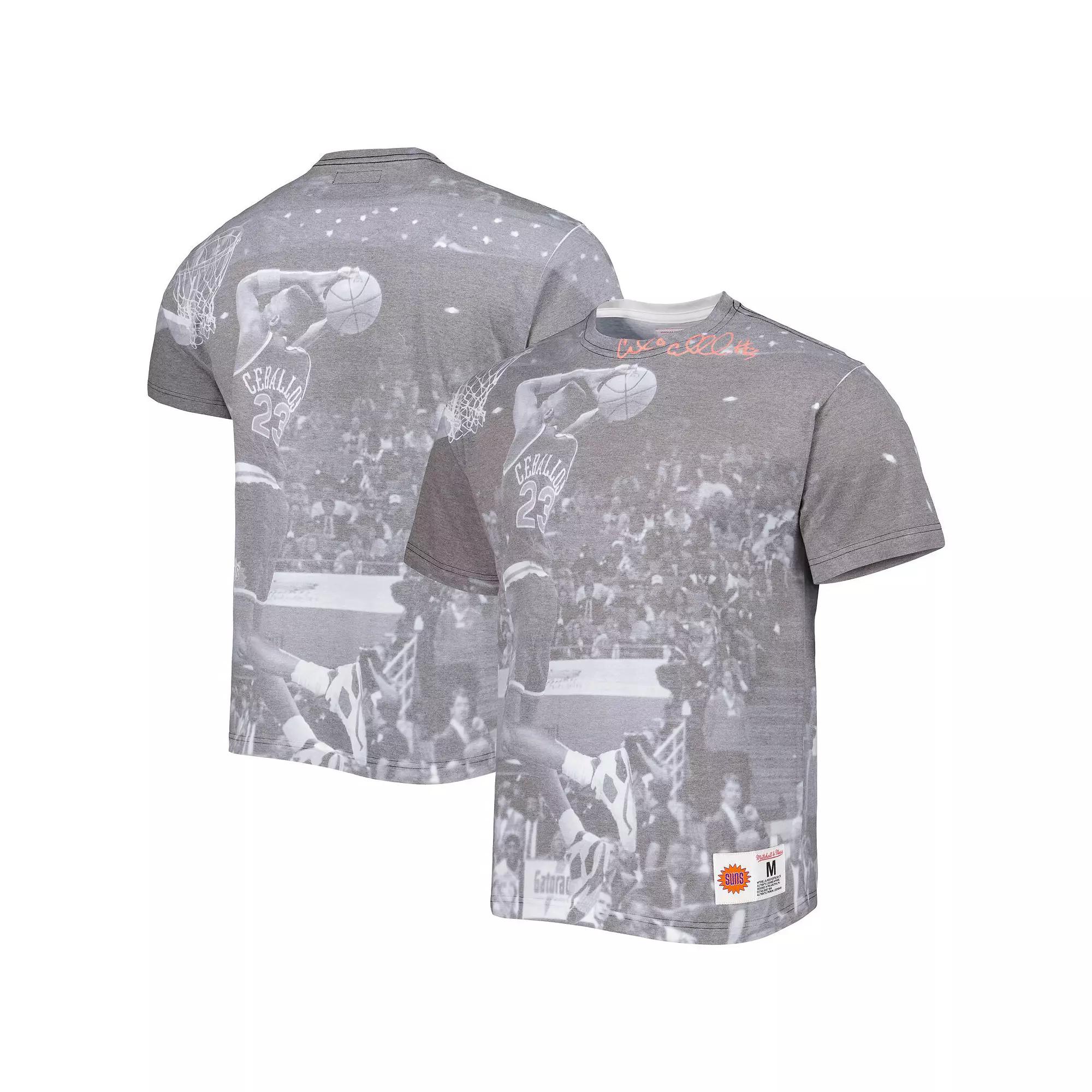 Men's Mitchell & Ness Cedric Ceballos Gray Phoenix Suns Above The Rim Sublimated T-Shirt,  Product Image
