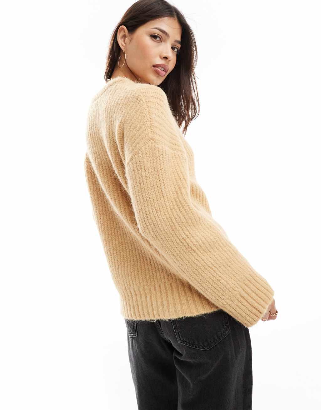 Cotton On relaxed fit sweater in hazel Product Image
