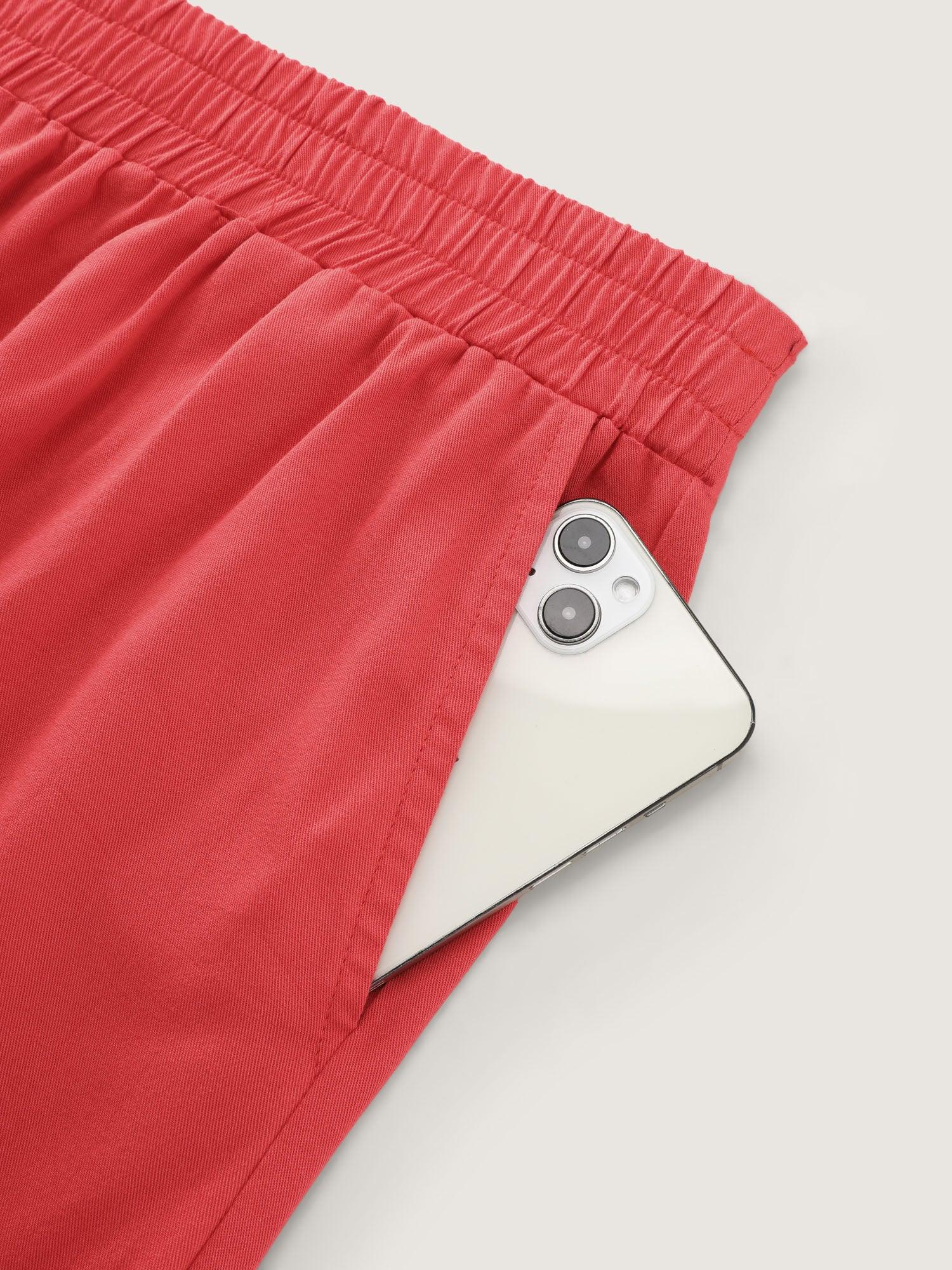 Embroidered Hem Straight Leg Pants Female Product Image