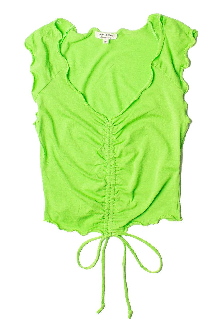 Green Apple Center Ruched Tee Product Image