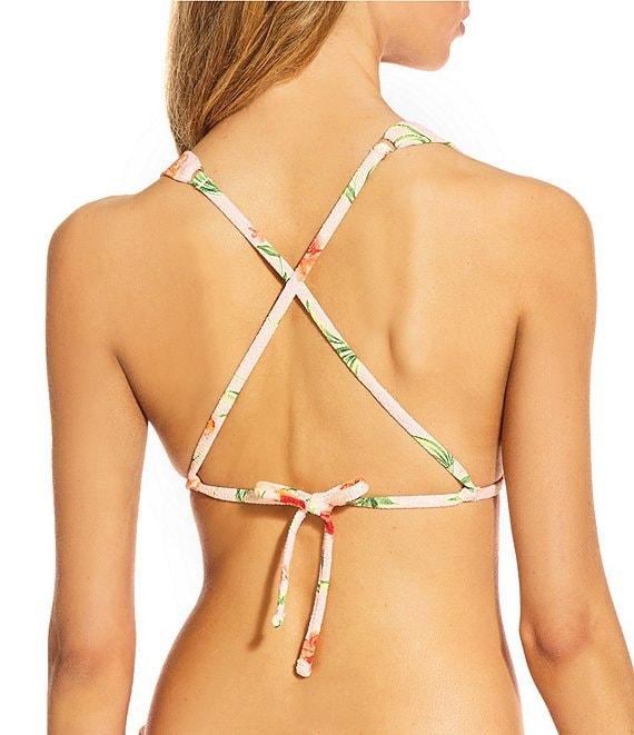 GB Roma Fiore Scrunchie Textured Tie Side Hipster Swim Bottom Product Image