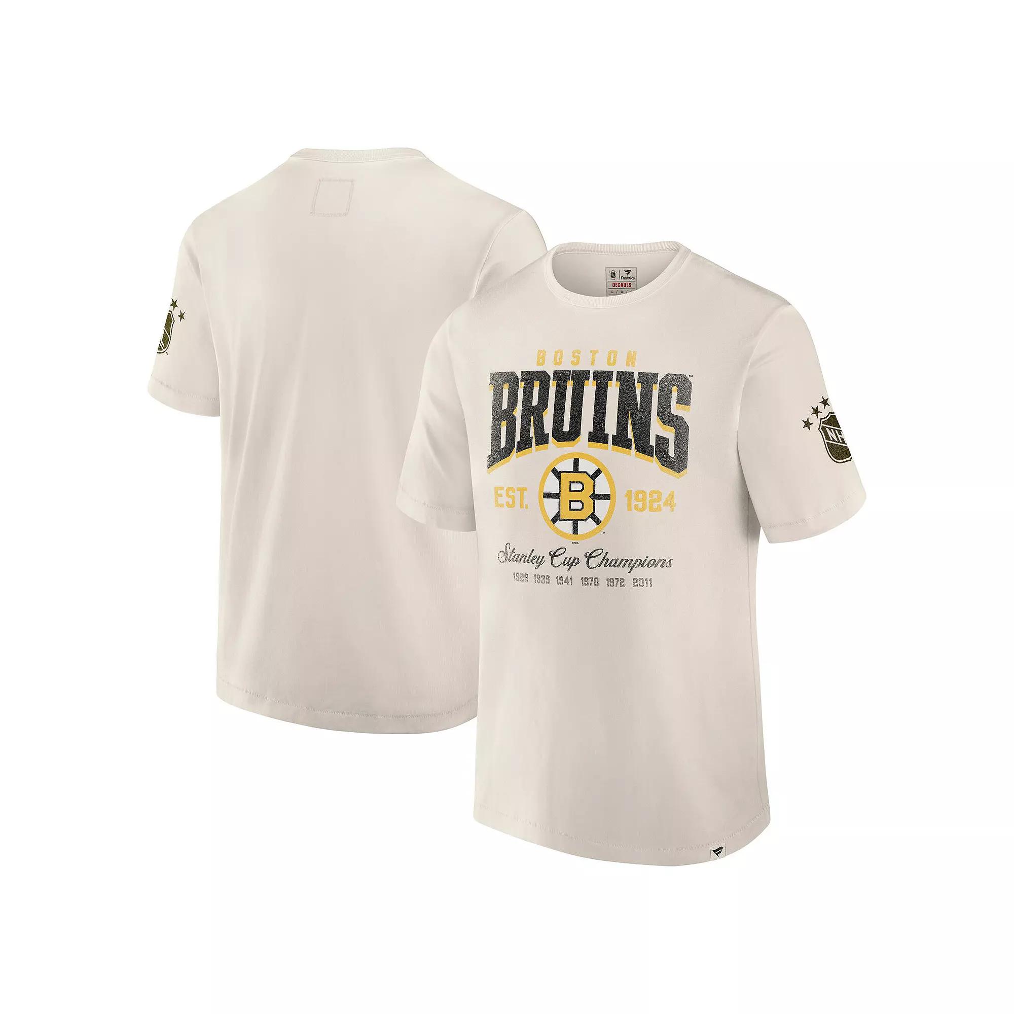 Men's Fanatics White Boston Bruins Decades Collection Timeless T-Shirt,  Product Image