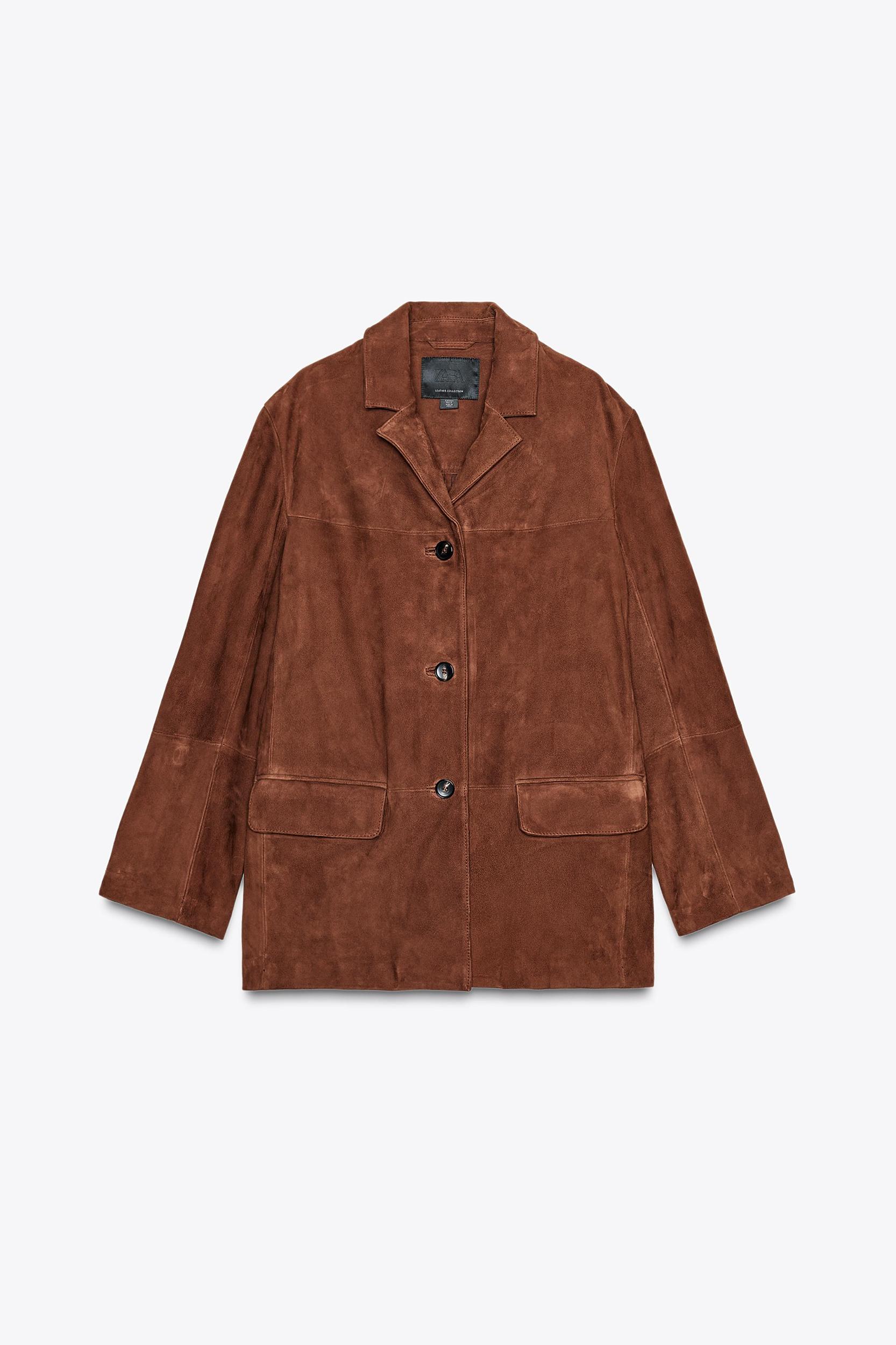 ZW COLLECTION LIMITED EDITION OVERSIZED SUEDE LEATHER BLAZER Product Image