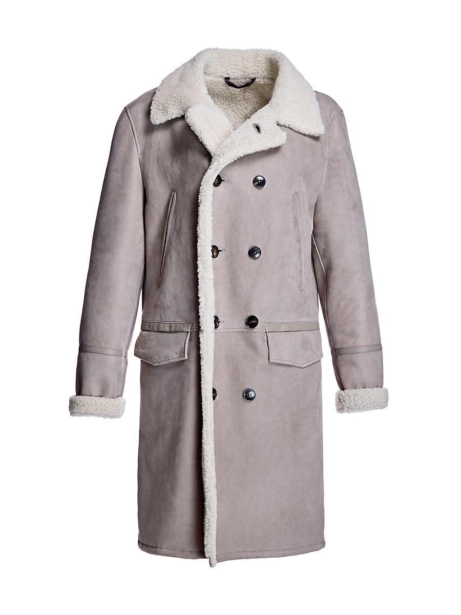 Mens Shearling Peacoat Product Image