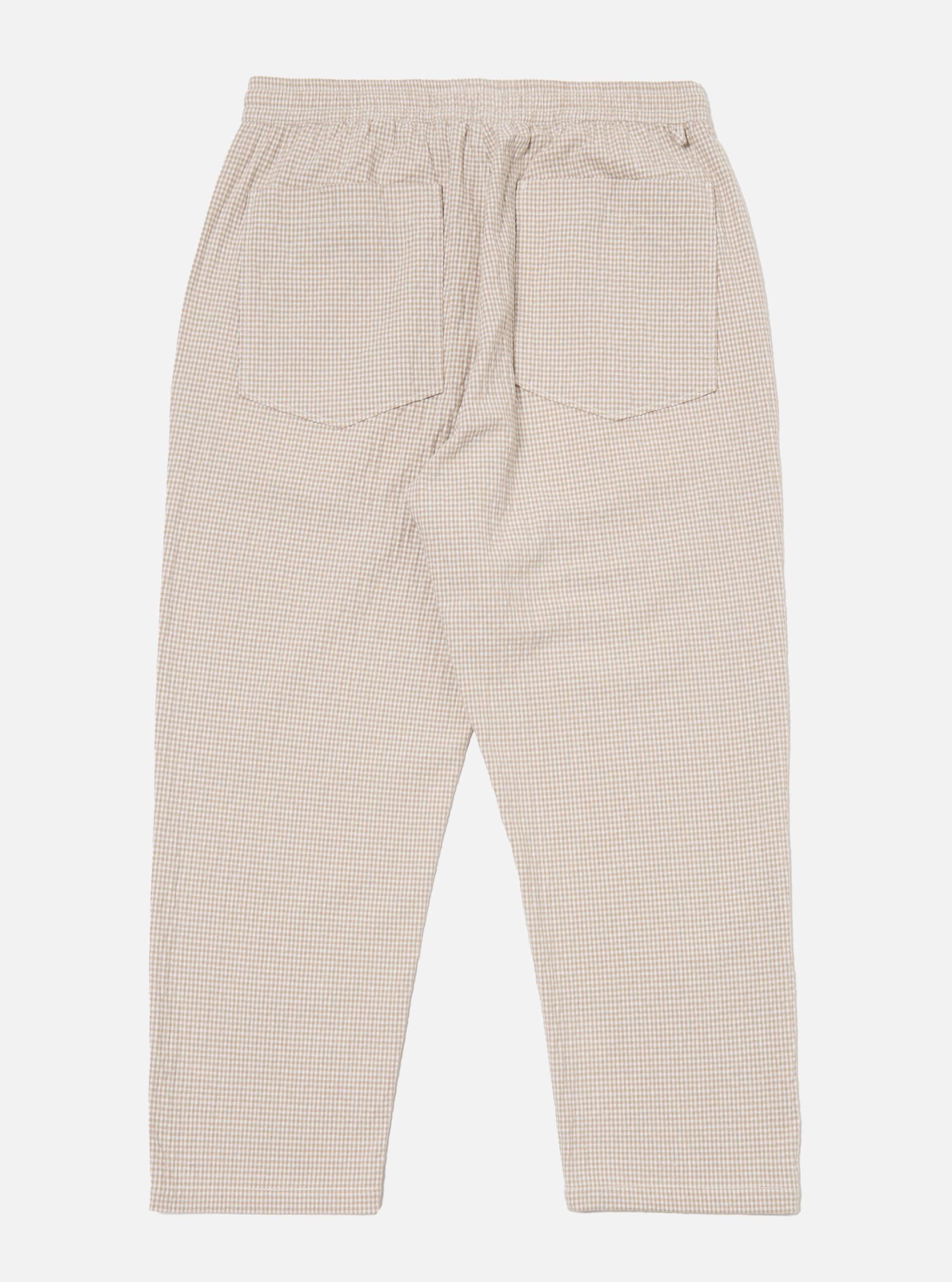Ecru/Sand Ospina Check Cotton Hi Water Trouser Product Image
