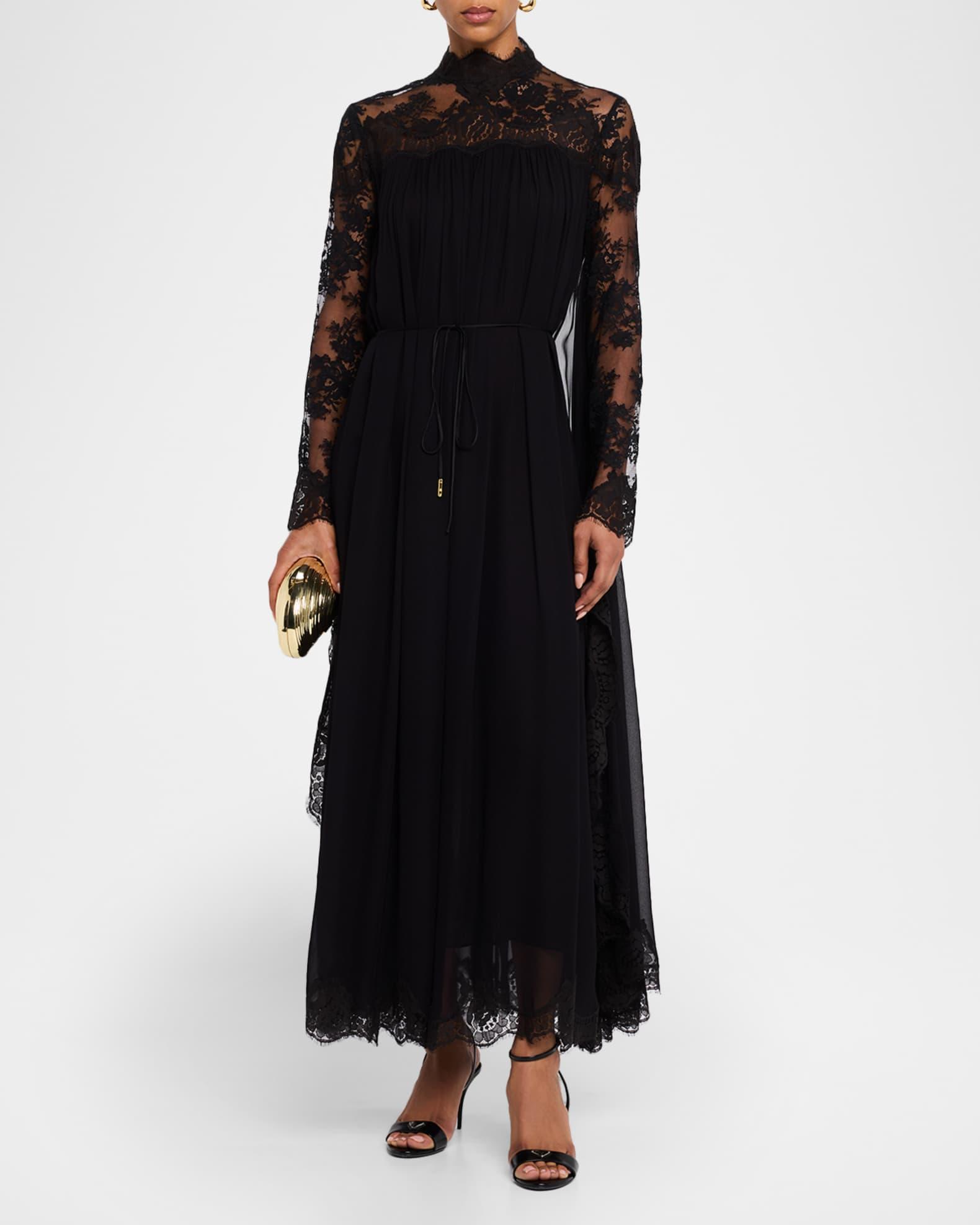 Lace Bat-Wing Maxi Dress Product Image