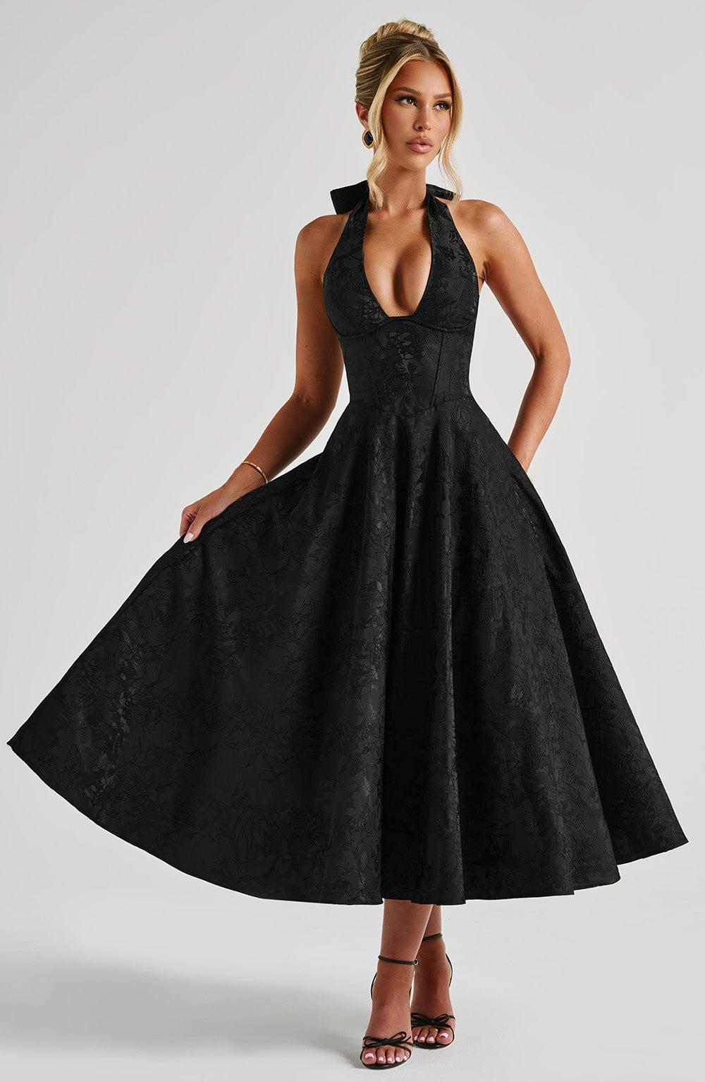 Effie Midi Dress - Black Product Image
