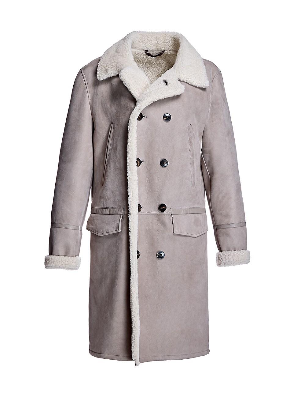 Mens Shearling Peacoat Product Image